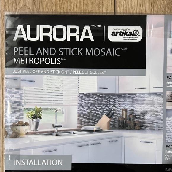 Aurora Metropolis Peel and Stick Mosaic Tiles - Picture 6 of 10